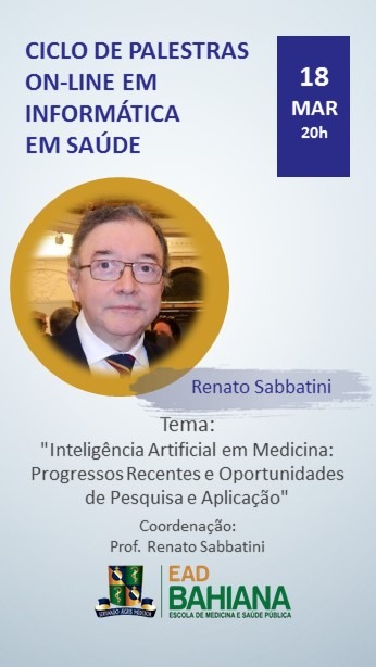Banner palestra sobre IA em Medicina Dr Sabbatini